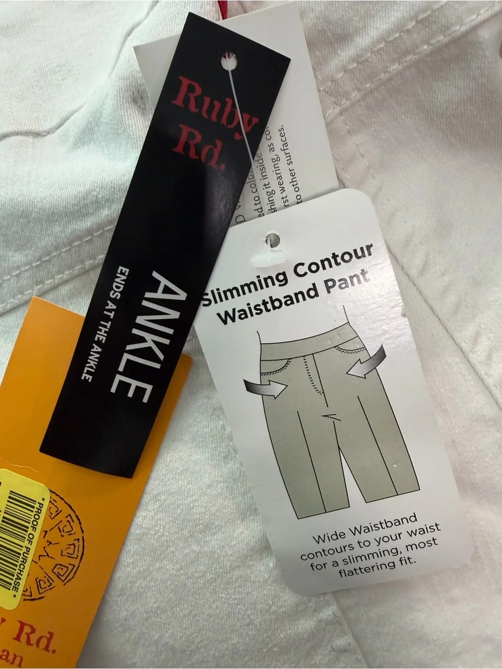 NEW Ruby Rd. Slimming Contour Waistband Ankle Pant in White Women’s Size 20W